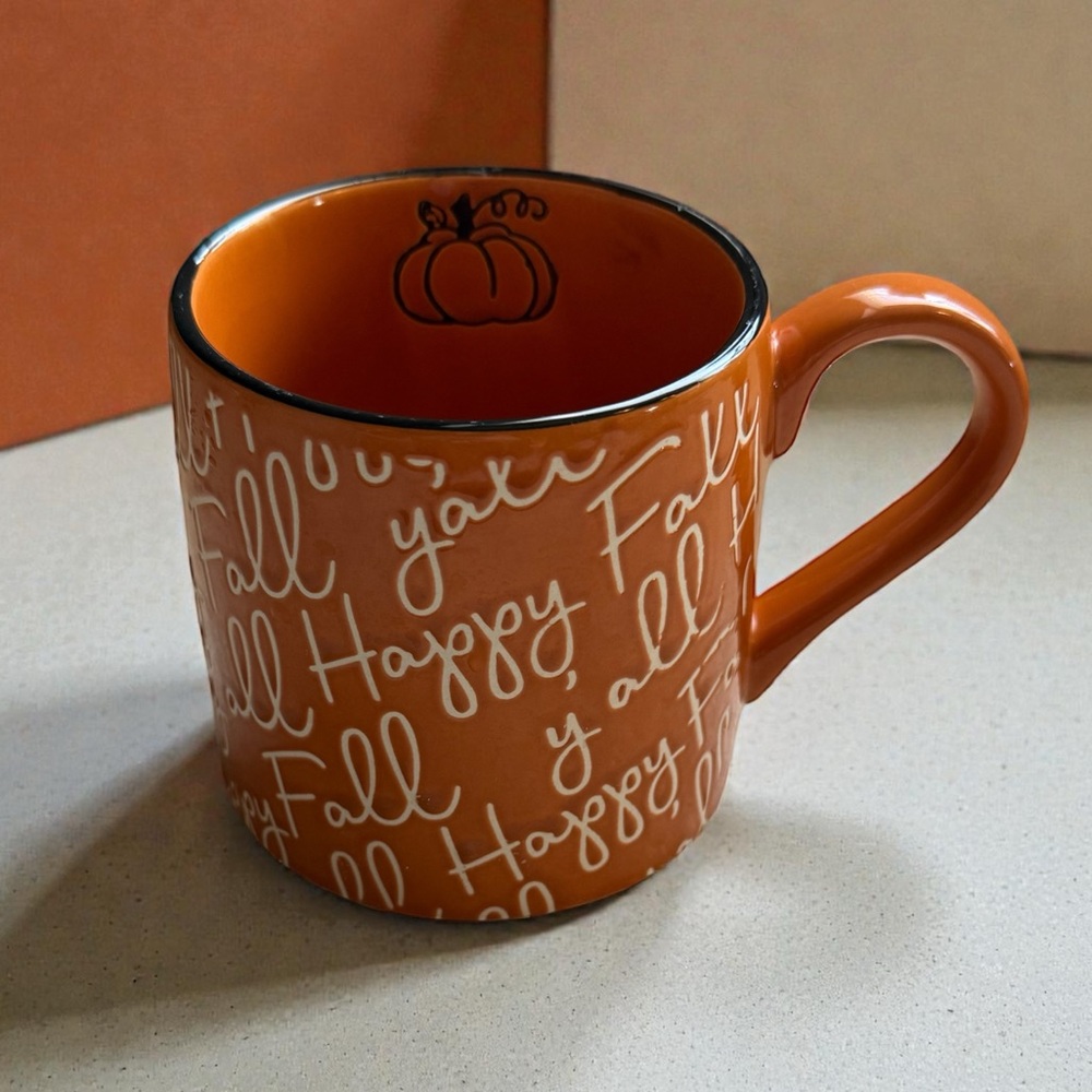 Large Orange Fall Mug